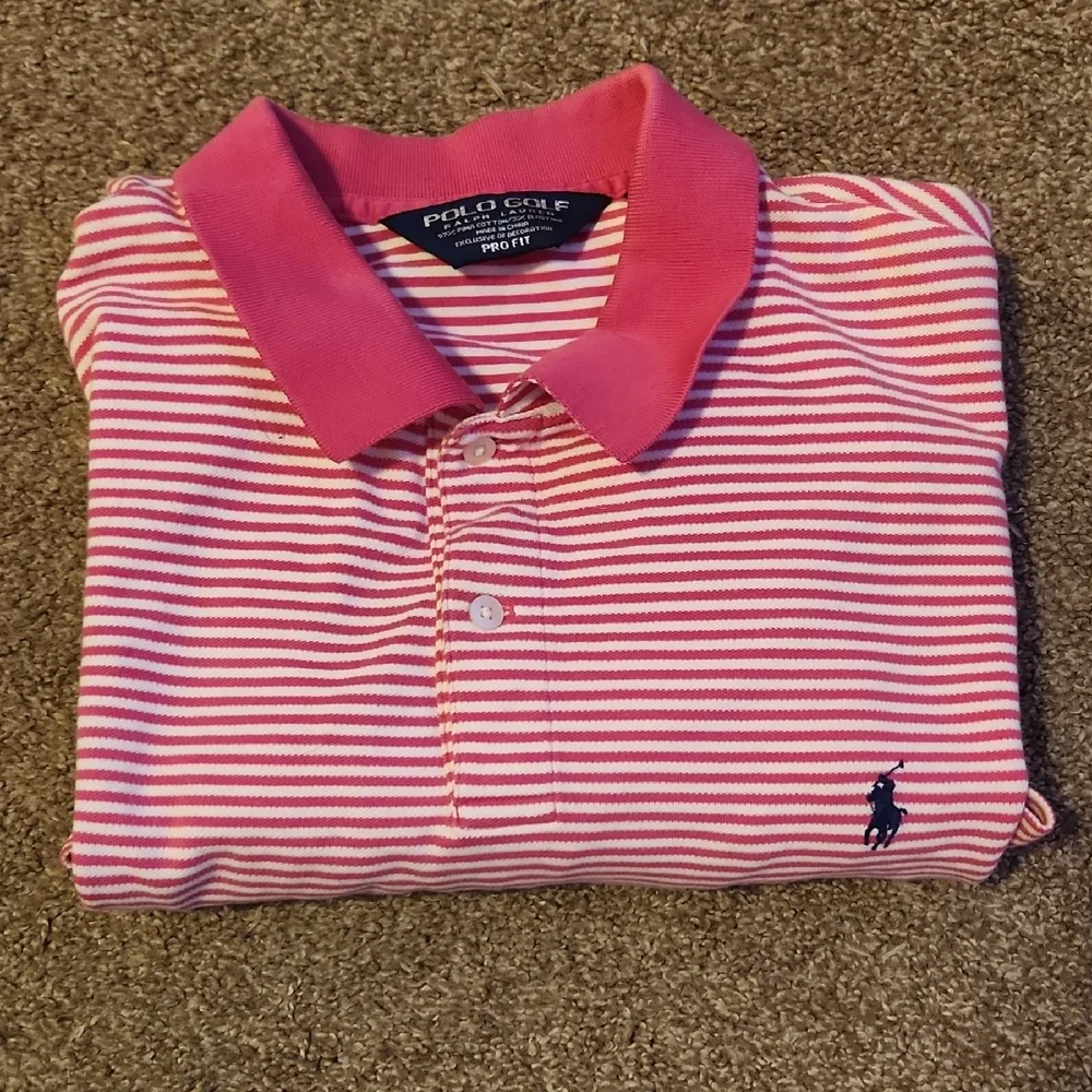 Ralph Lauren Pink Striped Polo Shirt